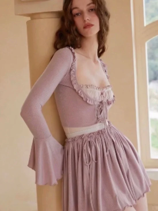 Lacemade Taro knit cami and cardigan - Picture 5 of 13